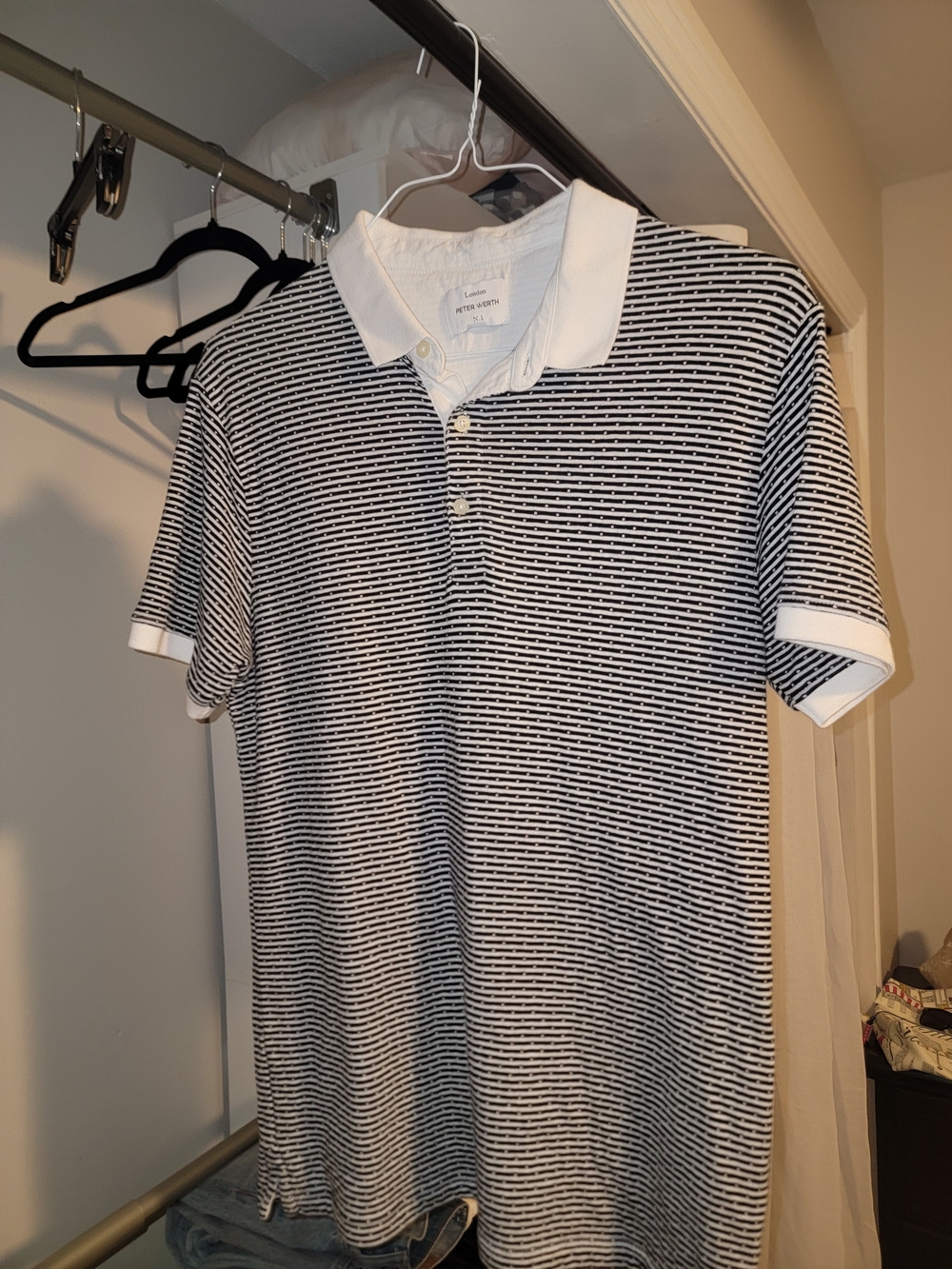 Peter Werth Men's Elmworth Polo Shirt in White/Black